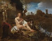 A Hunter Getting Dressed after Bathing Gabriel Metsu